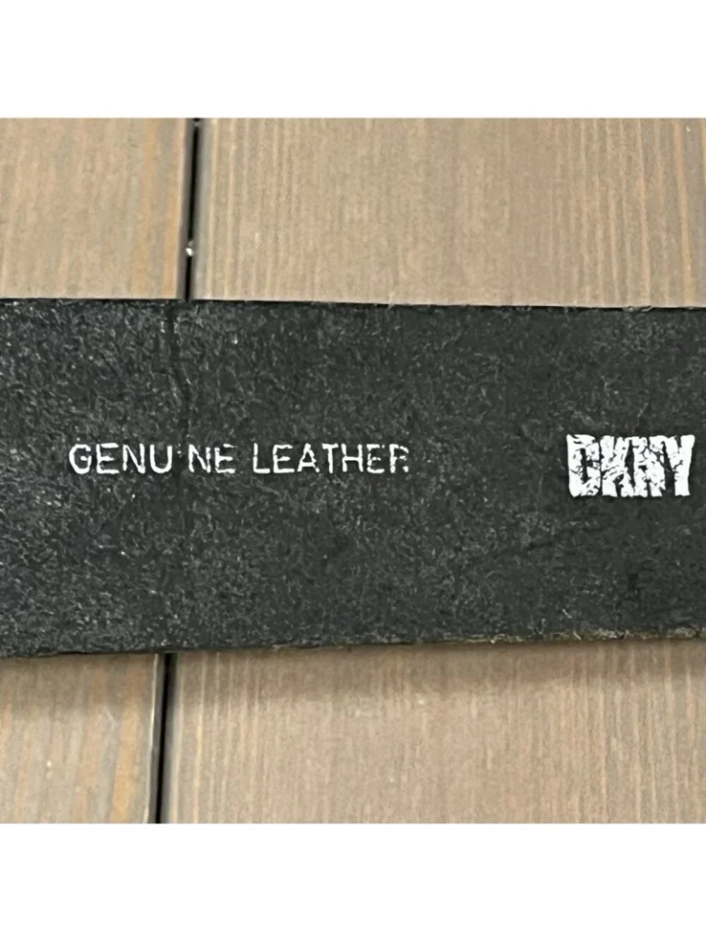 DKNY Donna Karan Leather Belt Big Eagle Buckle Medium Black Biker Moto 90s/Y2K